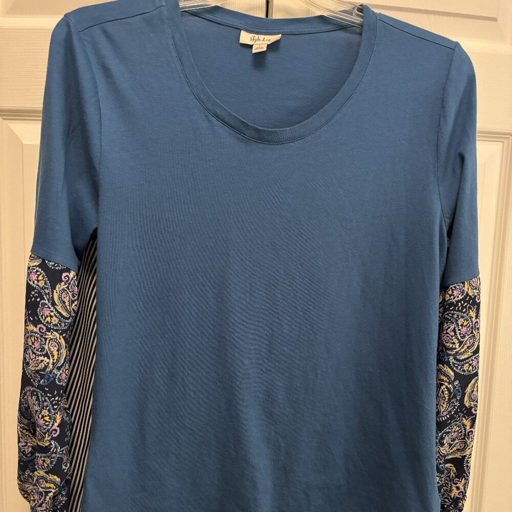 Women's Asymmetrical, Size Large Pull Over Shirt